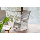 Suncast - Chaise berçante avec rangement - Gris colombe/Cube de glace-Design unique avec rangement intégré de 7 gallons sous le siège.