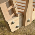 Outsunny - Balancelle 2 places avec porte-gobelet et chaînes pour jardin, naturel-La couleur naturelle s’harmonise facilement avec vos meubles et votre décoration d’extérieur
