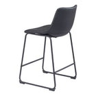 Zuo - Smart Tabouret de comptoir - Noir - Ensemble de 2-6
