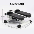MotionGrey - Stepper fitness - Mini stepper elliptique avec bandes de résistance et compteur de calories - Blanc-8