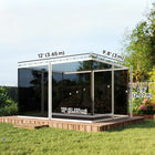 Outsunny - Moustiquaire de remplacement pour gazebo 10 pi L x 12 pi l, blanc crème-Convient à la plupart des tonnelles à 4 panneaux de 10 po x 12 po (3x3,6 m)  