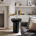 Modway - Caspian Béton rond Table d’appoint - Noir-MDF Construction