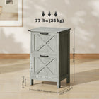 HOMCOM - Classeur 2 tiroirs format lettre/A4 - gris pierre-Structure en panneau de particules supportant jusqu’à 77 lb (35 kg), offrant durabilité et solidité 
