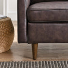 Modway - Impart Cuir authentique Fauteuil - Brown-Rubberwood Legs