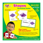 Puzzles amusants à connaître sur les formes TREND -Pièces durables de 3" x 3". Boîte de rangement robuste. Photos pour un apprentissage réel.