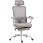 HOMCOM - Fauteuil de bureau ergonomique inclinable - gris-Le soutien lombaire dynamique (haut/bas/avant/arrière) et l’appui-tête (haut/bas/pivotant) s’ajustent pour soutenir pleinement votre cou et votre dos 