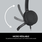 Logitech – Casque d’écoute USB H340-Fonctionne avec des jeux, films, musique et applications d'appels telles que Skype, Yahoo! Messenger, Gmail Voice/Video Chat, Windows Live Messenger