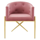 Modway - Savour Touffe Performance Velvet Fauteuil à manger d’accent - Rose poussiéreuse-7
