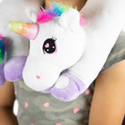 Bouncyband - Coussin de nuque vibrant sensoriel - Licorne-DOUBLE VITESSE : 2 réglages de vitesse offrent une expérience de vibration variable. Le bouton marche/arrêt permet une utilisation avec ou sans fonction de vibration. Utilise 2 piles AA (non incluses)