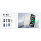 UGREEN - Mini batterie externe magnétique sans fil 20 W 10 000 mAh - Blanc-Dimensions globales : 4.2 po H x 2.7 po L x 0.8 po P