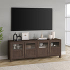 Hudson&Canal - Meuble TV Holbrook pour téléviseurs jusqu'à 75" - Alder Brown-Caractéristiques assemblage facile