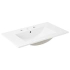 Modway - Chaucer 30" Vanette de salle de bain - Noir Blanc-Stratifié à grain de bois