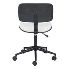 Zuo - Duravel Chaise de bureau - Blanc/Noir-Garantie limitée de 3 ans