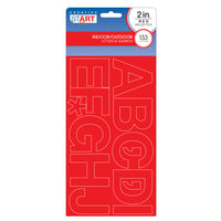 Creative Start - Lettres, chiffres et symboles autocollants - 2 po - Rouge - Paquet de 133-Cet ensemble comprend 133 lettres, chiffres et symboles autocollants pour créer une signalisation claire et personnalisable