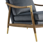 Modway - Langford Performance Velvet Fauteuil d’accent - Noyer bleu cadet-8