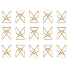 JAM Paper - Pinces papillon colourées - pinces à papier dorées - paquet de 15-Quantité : 15 clips par boîte