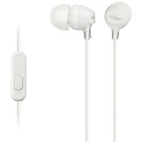 Sony® – Casque d'écoute MDREX15APW pour téléphone intelligent, blanc-Microphone intégré et réglage de lecture sur téléphone intelligent