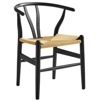 Modway - Amish 29" Chaise à manger - Noir-Chaise à manger en bois d’orme