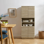 Modway - Render Grand Faux travertin Armoire de rangement pour linge in Travertin-Glissières de plancher sans marquage