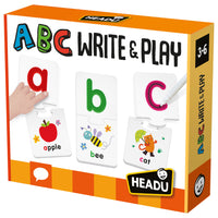 Headu - Puzzles ABC à écrire et à jouer - Ensemble de 34-Apprendre à connaître l'alphabet
