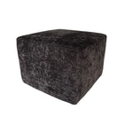 Exform - Sloane Cube - Tabouret, pouf, table d'appoint - Chenille noire-Fonctionnalités : Peut servir de table d'appoint, de repose-pieds, de pouf ou de siège supplémentaire.