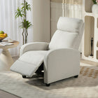HOMCOM - Fauteuil inclinable push back avec assise rembourrée pour home cinéma - blanc crème-Le fauteuil inclinable possède une base robuste et solide pour une durabilité accrue
