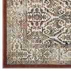 Modway - Hester Vintage turc orné Tapis de comédie 8 pi l x 10 pi L - Brun beige et noyer-Résistant aux taches / Facile à nettoyer