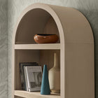 Modway - Caleb 4e Étagère Arqué Vitrine - Basané-Mélange de bois