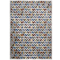 Modway - Gemma Mosaïque à chevrons Tapis de 5 pi l x 8 pi L - Multicolore-Tapis en mosaïque Chevron