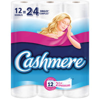 Cashmere - Papier toilette double rouleau - blanc - paquet de 12-Avec deux fois plus de feuilles par rouleau, vous changerez le rouleau moins souvent.