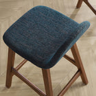 Modway - Juno Tabouret de comptoir - Tissu bleu marine - Ensemble de 2-Jambes écartées
