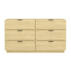 Manhattan Comfort - Ensemble contemporain moderne Chrystie 2 pièces : commode et table de chevet - Naturel-10