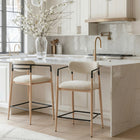Zuo - Equinox Tabouret de comptoir - Oyster Gris/Naturel-Dimensions: 22,8 po L x 23,4 po L x 37,8 po H