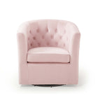 Modway - Prospect Touffe Performance Velvet Fauteuil pivotant - Rose-Capacité de poids maximale : 300 lb