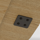 HOMCOM - Table à manger ronde 47 po avec base à pied cannelé pour 4-6 personnes - bois naturel-Matériau : Panneau de particules, MDF 