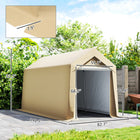 Outsunny - Abri portable 7 pi x 12 pi-Une fenêtre de ventilation permet une circulation d'air optimale  
