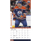 DateWorks - 2026 Calendrier Mural 16 Mois - 12 po x 12 po - Edmonton Oilers - Bilingue -Septembre 2025 - Décembre 2026