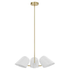 Modway - Briana 3-Lumière Lumière suspendue - Blanc-Compatible DEL, Nécessite un assemblage