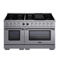 Kucht - 60 po Série KXP Cuisinière double énergie Propane - Acier inoxydable-Nouveau thermostat numérique à cadran Horus de Kucht