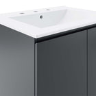 Modway - Bryn Support mural de 24" Vanette de salle de bain - Gris blanc-Assemblée requise