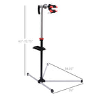 HOMCOM - Support de réparation de vélo réglable 47 po à 75 po-Aucun souci de rangement grâce à la boîte à outils détachable