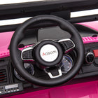 Aosom - Voiture électrique pour enfants 2 places 12v rc camion de police 2 places - rose-Équipé d'un puissant moteur double 12V offrant une forte propulsion arrière 