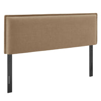 Modway - Camille Mélange de lin rembourré Tête de lit Queen size - Amande-Mélange de lin tissé