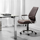 Zuo - Enterprise Low Back Chaise de bureau - Expresso-Supporte jusqu'à 285 lb