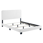 Modway - Celine Chenal Touffé Performance Velvet Lit King, Blanc-Lit King