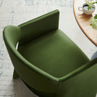 Modway - Talia Performance Velvet Fauteuil à manger - Vert mousse-Siège/dossier rembourré fixe