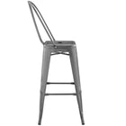 Modway - Promenade Métal Tabouret de bar - Gunmetal-Capsules de pied non marquées