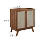 Modway - Soma 30" Armoire de toilette de salle de bain (lavabo non inclus) - Noyer-Tablette réglable