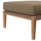 Modway - Clearwater Terrasse extérieure Bois de teck Ottoman in Gris brun clair-Épingles de pied non marquées