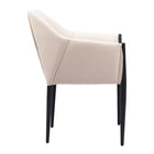 Zuo - Andover Chaise de salle à manger - Beige - Ensemble de 2-Garantie limitée de 3 ans